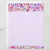 明るい夏色の絵を描（ばちゃばちゃ）跳ねるパターン レターヘッド (正面/裏面)