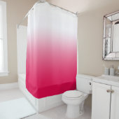明るい夏赤と白勾配グラデーション シャワーカーテン (インサイチュ)