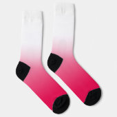 明るい夏赤と白勾配グラデーション ソックス (右)