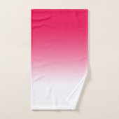 明るい夏赤と白勾配グラデーション バスタオルセット (ハンドタオル)