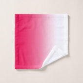 明るい夏赤と白勾配グラデーション バスタオルセット (ウォッシュタオル)