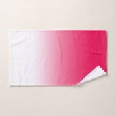 明るい夏赤と白勾配グラデーション バスタオルセット (ハンドタオル)