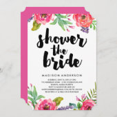 明るい夏 |ブライダルシャワーの招待 招待状 (正面/裏面)