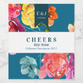 明るい夏"応援"ワインボトルラベル ワインラベル (シングルラベル)