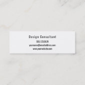 明るい多彩の水彩画の植物のパターン2 スキニー名刺 (裏面)