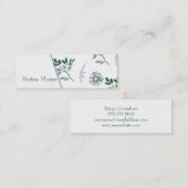 明るい多彩の水彩画の植物のパターン4 スキニー名刺 (正面/裏面)