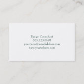 明るい多彩の水彩画の植物のパターン4 名刺 (裏面)