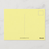 明るい大きな目の鳥はがき ポストカード (裏面)