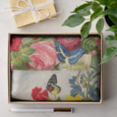 明るい大きな花と蝶 薄葉紙 (ギフト)