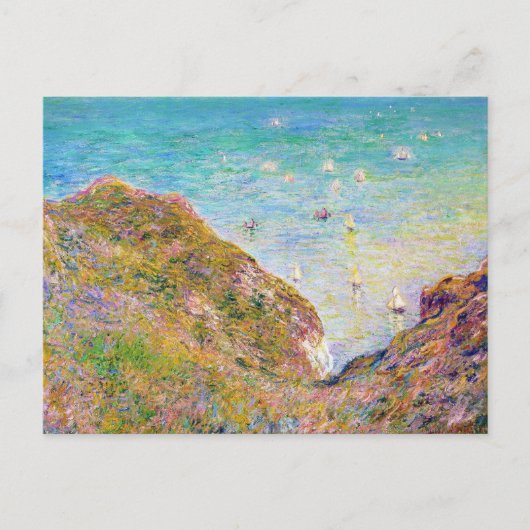 明るい天気のプールヴィルの崖から眺める ポストカード (正面)