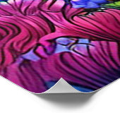 明るい太陽が海波を照らす ポスター (角)