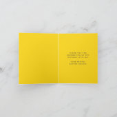 明るい太陽のスクリプト子供の誕生日パーティー サンキューカード (内部)