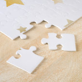 明るい妖精の黄金の蝶の翼の穏やかな美しい ジグソーパズル (側面)