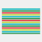 明るい子供カラフルのクリスマスプレゼント ラッピングペーパーシート (正面3)