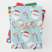 明るい子供カラフルのクリスマスプレゼント ラッピングペーパーシート (インサイチュ)