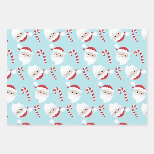 明るい子供カラフルのクリスマスプレゼント ラッピングペーパーシート (正面)