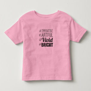明るい子供Tシャツ、チェックリスト トドラーTシャツ
