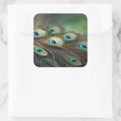 明るい孔雀の羽の構成 スクエアシール (バッグ)