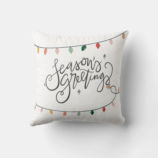 明るい季節のご挨拶クリスマスライト クッション (裏面)