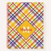 明るい学校のプレイドモノグラム ノートブック (正面)