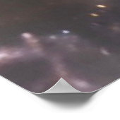 明るい宇宙星雲バラブロッサムポスター ポスター (角)