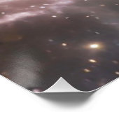 明るい宇宙星雲バラ花光沢ポスター ポスター (コーナー)