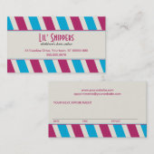 明るい対角線のアポイントメントの名刺 予約カード (正面/裏面)