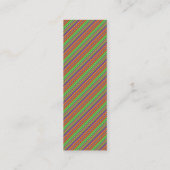 明るい対角線ストライプ模様ミニページマーカー スキニー名刺 (裏面)