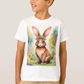 明るい小さな茶色のバニー1、イースター Tシャツ (正面)