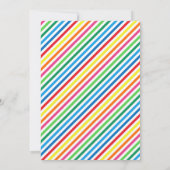 明るい少カラフル年の口ひげ誕生パーティー 招待状 (裏面)