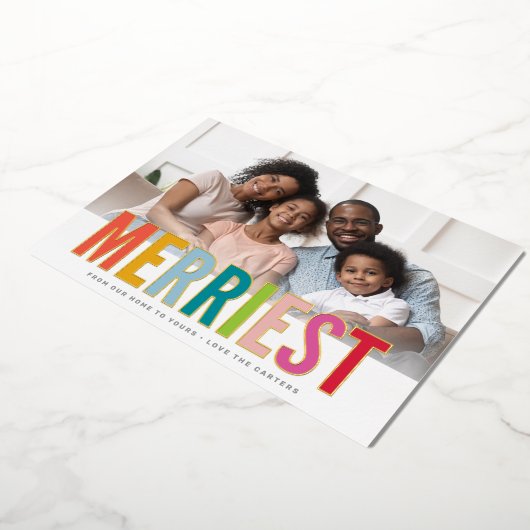 明るい幅の明メリーるいホリはっきりしたー家族 箔シーズンカード (回転した状態)