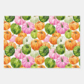 明るい幸せなカボチャ ラッピングペーパーシート (正面)