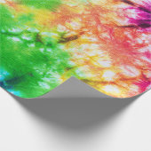 明るい幸せなカラフルグルービー絞り染め ラッピングペーパー (角)