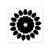 明るい幸せなグラフィックひまわり花の花 ラバースタンプ (インプリント)