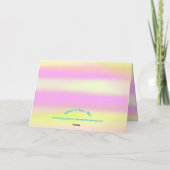 明るい幸せディワリ水色イエローピンクオレンジ カード (裏面)