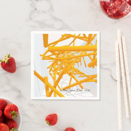 明るい幾何学的な形状を持つ建築宇宙 スタンダードカクテルナプキン (インサイチュ)