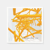 明るい幾何学的な形状を持つ建築宇宙 スタンダードカクテルナプキン (正面)