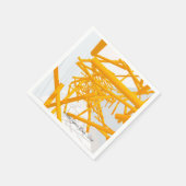 明るい幾何学的な形状を持つ建築宇宙 スタンダードカクテルナプキン (角)