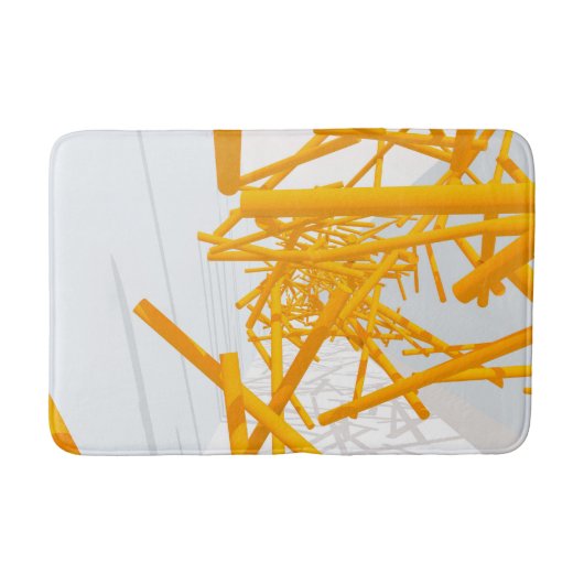 明るい幾何学的な形状を持つ建築宇宙 バスマット (正面)