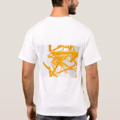 明るい幾何学的な形状を持つ建築宇宙 Tシャツ (裏面)