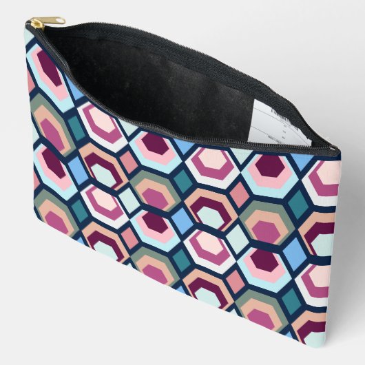 明るい幾何学的な形状 アクセサリーポーチ (見開き)