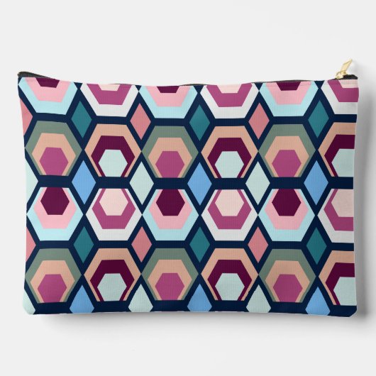 明るい幾何学的な形状 アクセサリーポーチ (裏面)