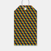 明るい幾何学的パターンモダン、誕生日パーティー ギフトタグ (裏面)