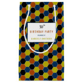 明るい幾何学的パターンモダン、誕生日パーティー スモールペーパーバッグ (正面)