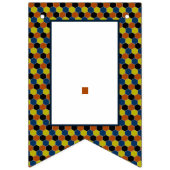 明るい幾何学的パターンモダン、誕生日パーティー バンティングフラッグ (第1の旗)