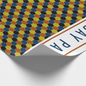 明るい幾何学的パターンモダン、誕生日パーティー ラッピングペーパー (角)