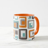 明るい幾何学的パターン。 マグカップ (正面右)