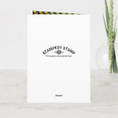 明るい幾何学的パターン、誕生日ありがとう サンキューカード (裏面)