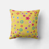 明るい幾何学的フローラ装飾用クッション クッション (裏面)