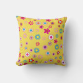 明るい幾何学的フローラ装飾用クッション クッション (正面)